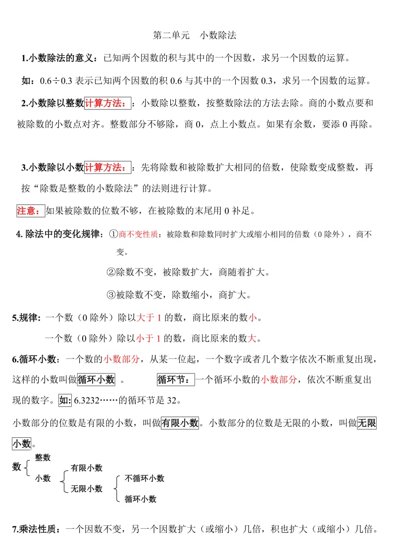 人教版小学数学五年级上册总复习.doc_第2页