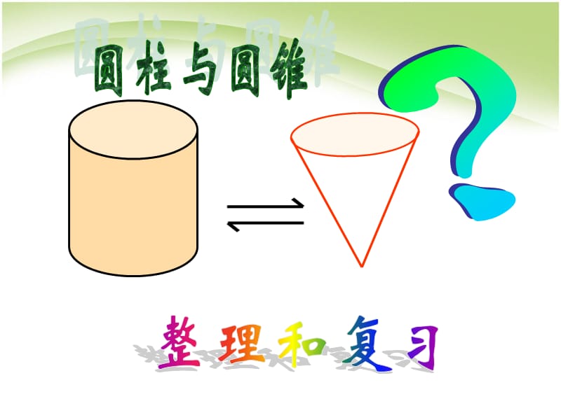 六年级数学下册第三单元圆柱与圆锥 整理和复习.ppt_第1页