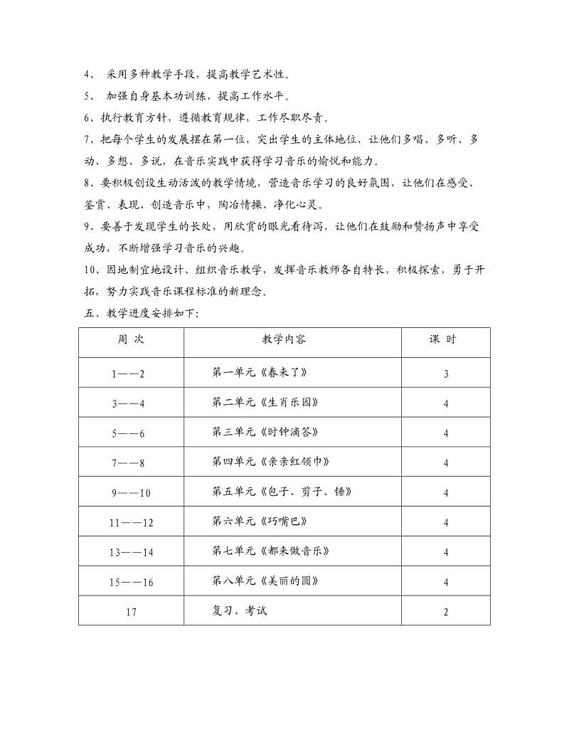 最新苏教版二年级音乐下册教学计划.doc_第3页