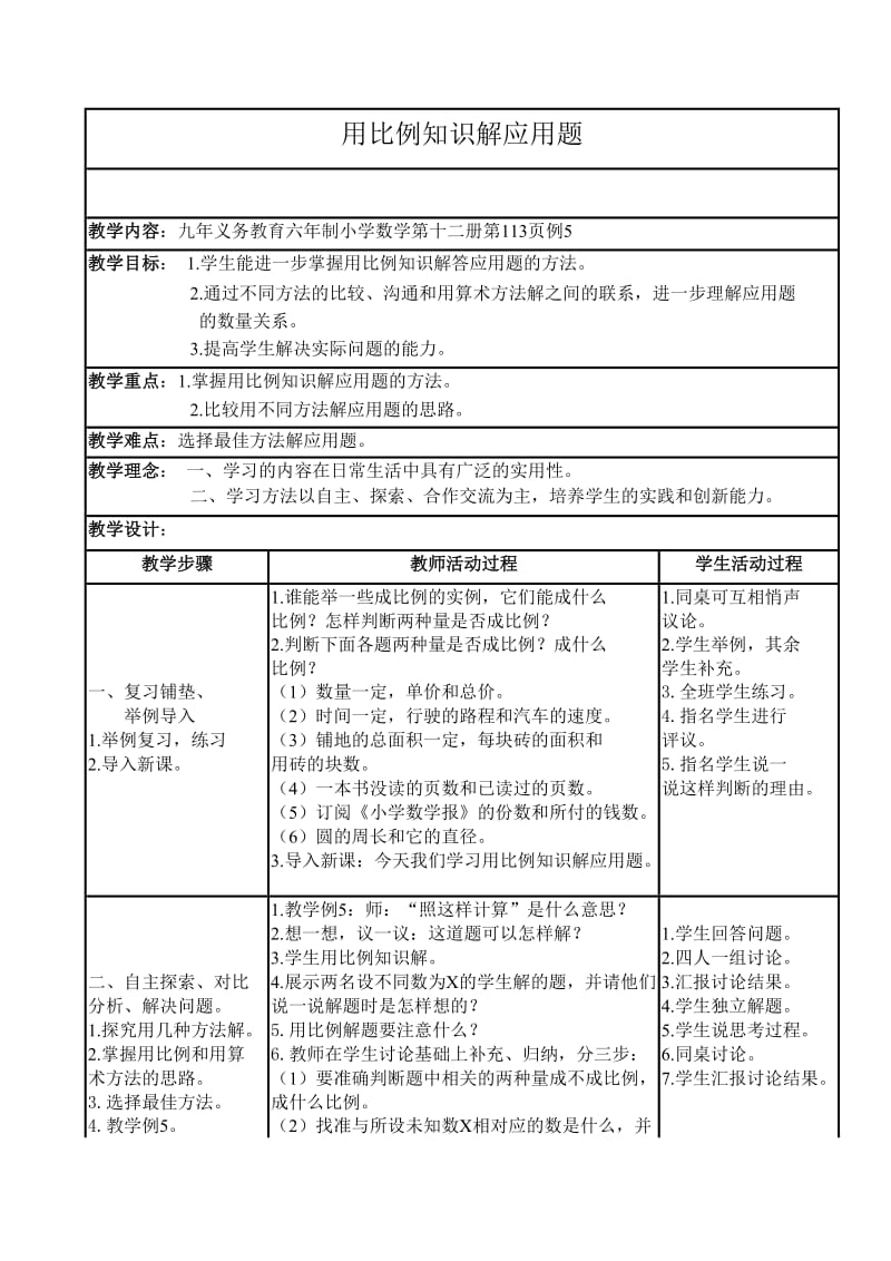 2017六年级数学用比例知识解应用题.doc_第1页