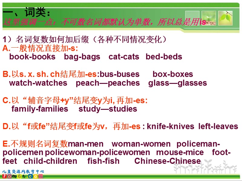 人教PEP版英语六年级下册《小升初语法总复习 1》课件.ppt_第2页