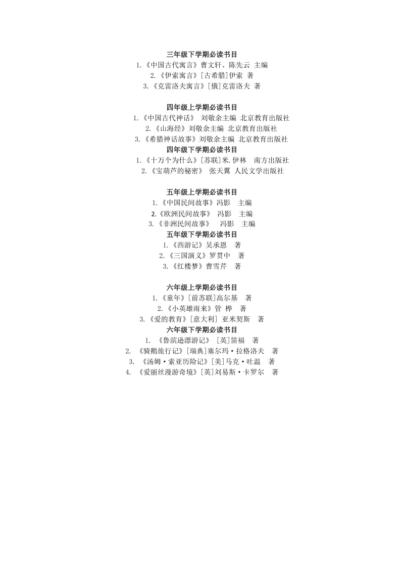 部编教材小学语文各年级推荐必读书目-小学语文部编版推荐阅读书目.doc_第2页