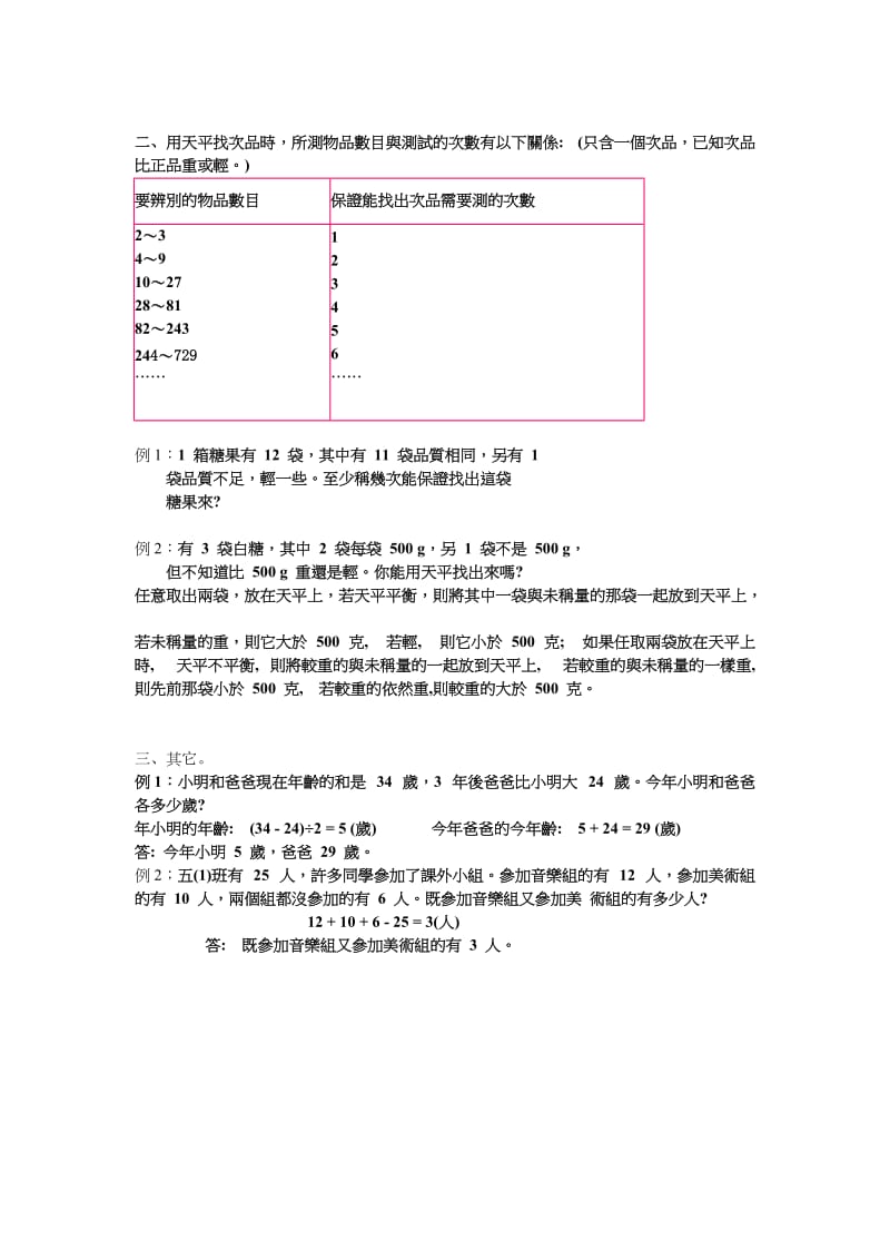 人教版五年级数学下册数学广角 找次品的方法 知识点归纳.doc_第2页