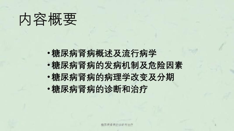 糖尿病肾病的诊断与治疗课件.ppt_第2页