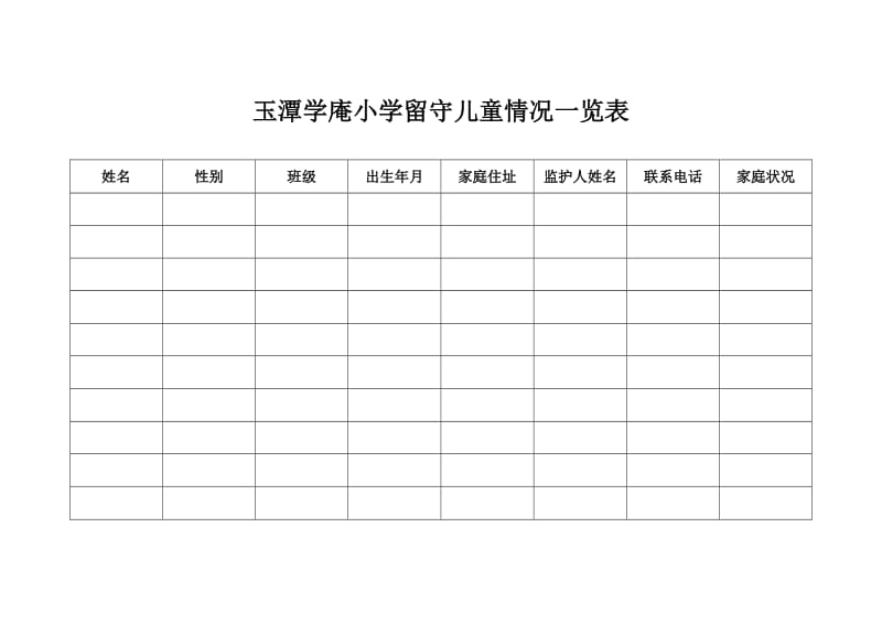 留守儿童一览表格.doc_第1页