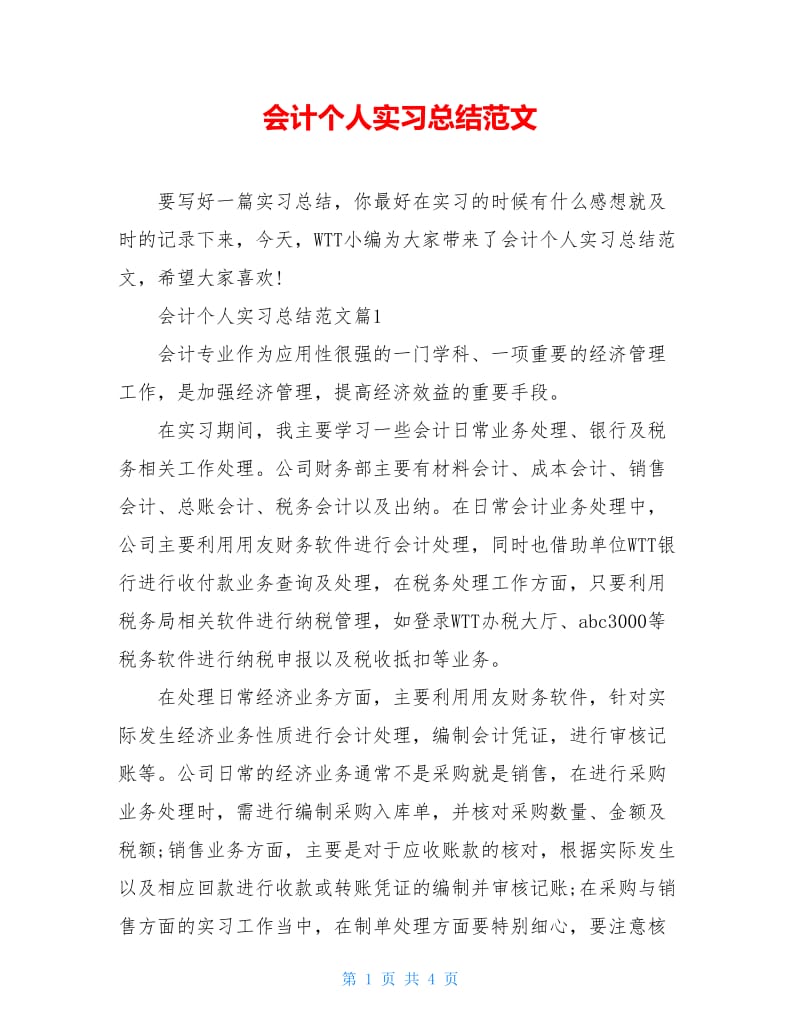 会计个人实习总结范文.doc_第1页