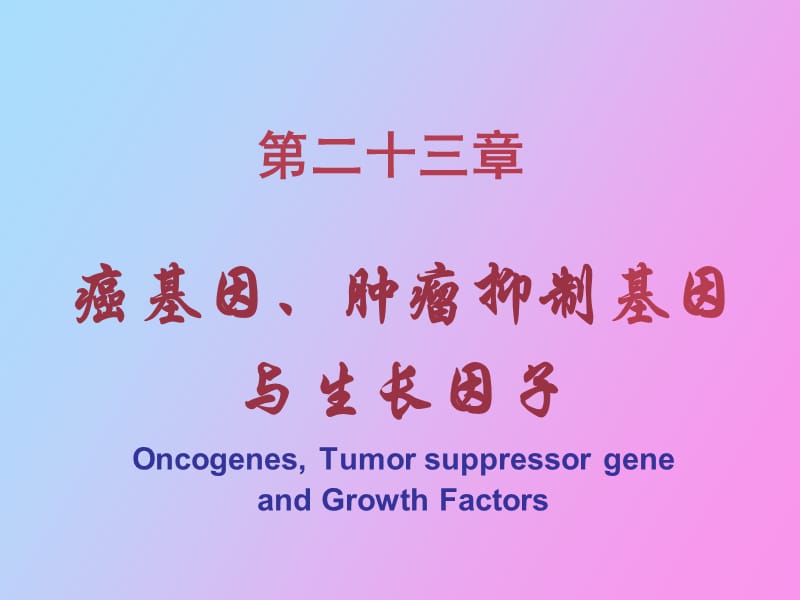 癌基因、肿瘤抑制基因与生长因子.ppt_第2页