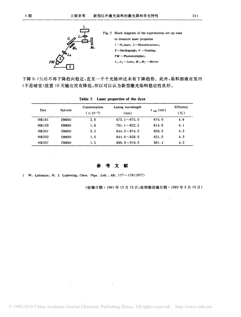 新型红外激光染料的激光和荧光特性.pdf_第3页