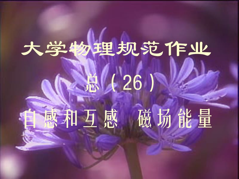 大学物理规范作业(本一)26解答.ppt_第1页