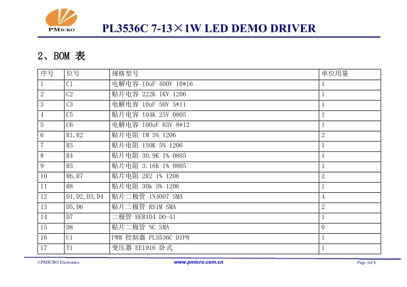 PL3536 7-13x1W LED电源方案.docx_第3页