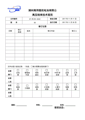 高压线束技术要求规范.doc