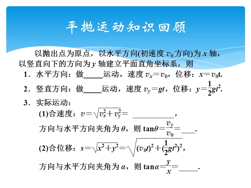 高一物理必修一5.2斜抛运动与类平抛运动.ppt_第2页