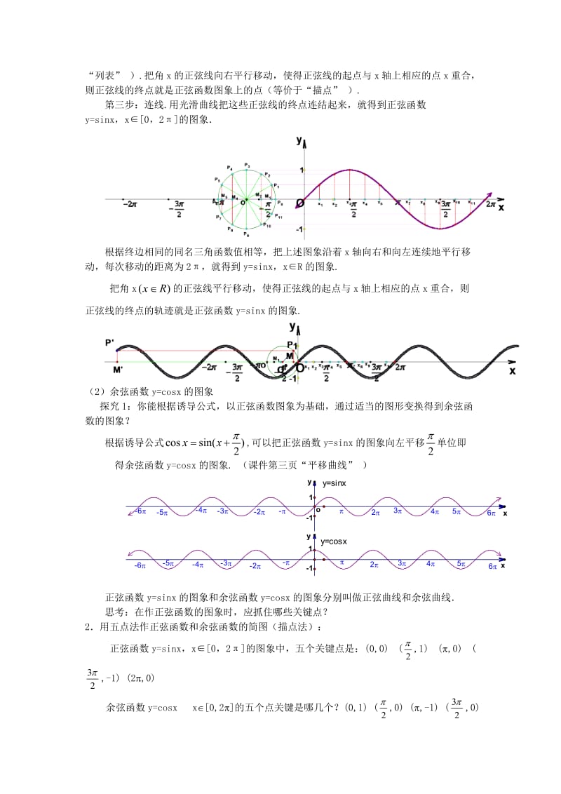 141正弦、余弦函数的图象教案.doc_第2页