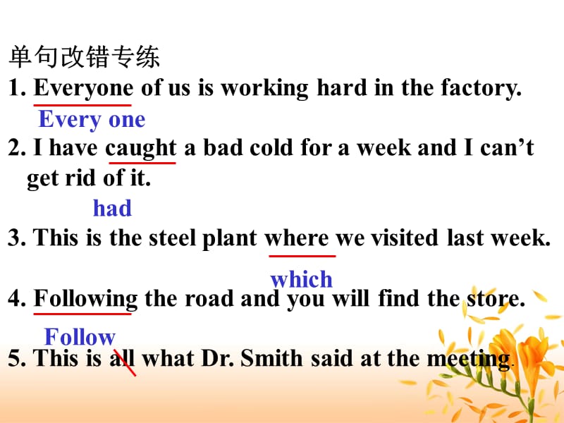 高考英语单句改错.ppt_第1页