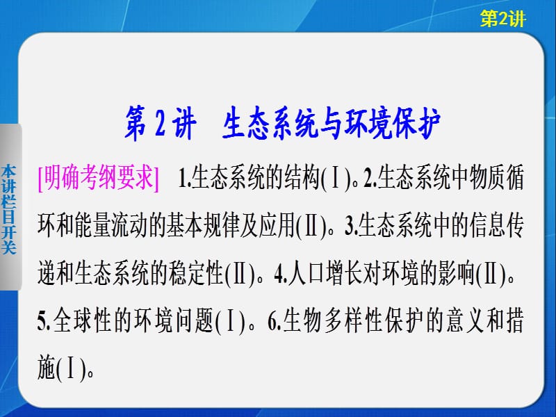 专题六、2生态系统和环境保护.ppt_第1页