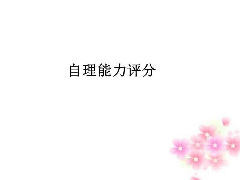 自理能力评分.ppt_第1页