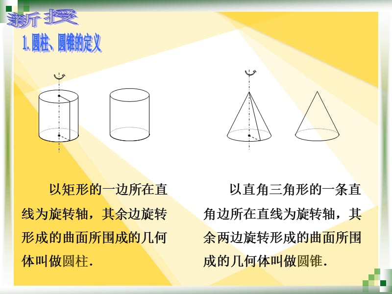 人教版中职数学9.4.4圆柱、圆锥一.ppt_第3页