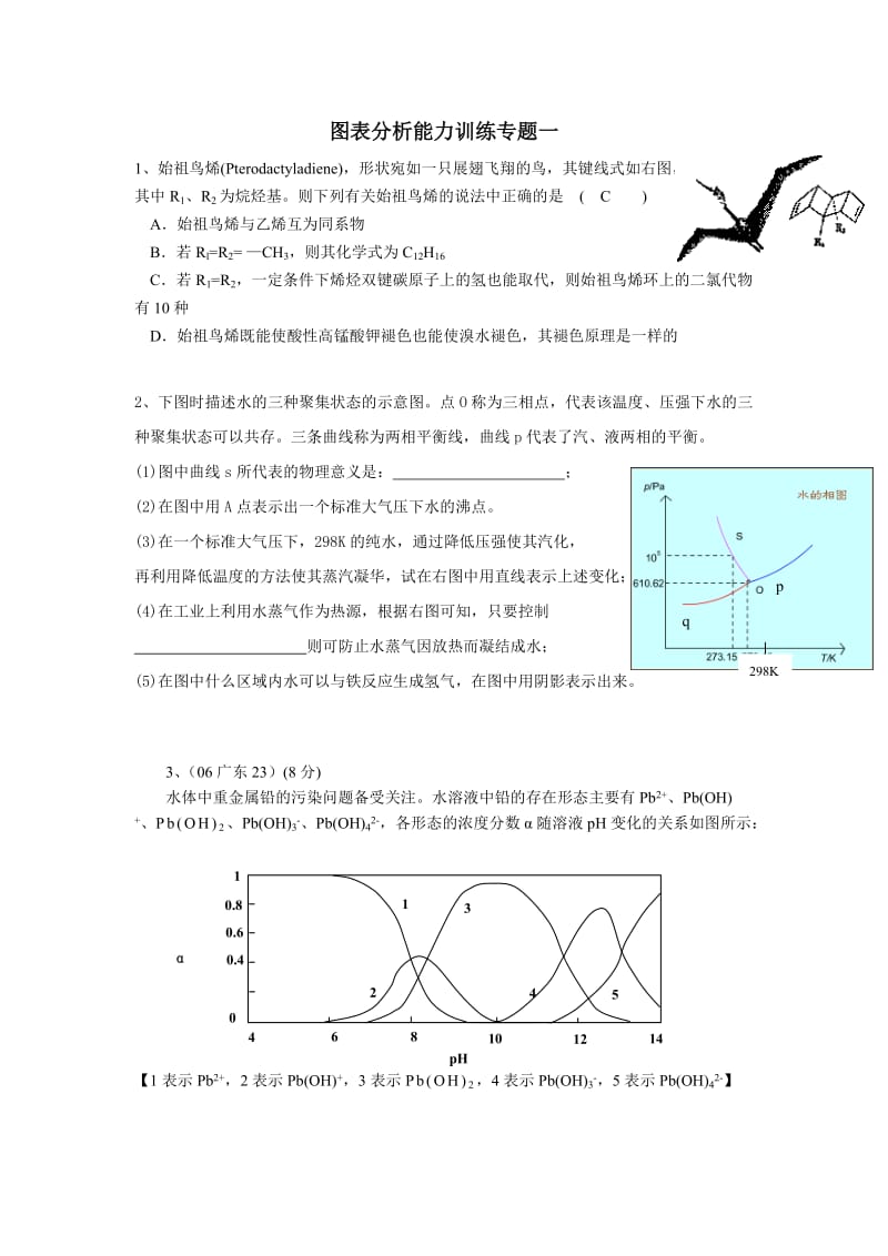 （精选）化学图表分析能力训练专题一.doc_第1页