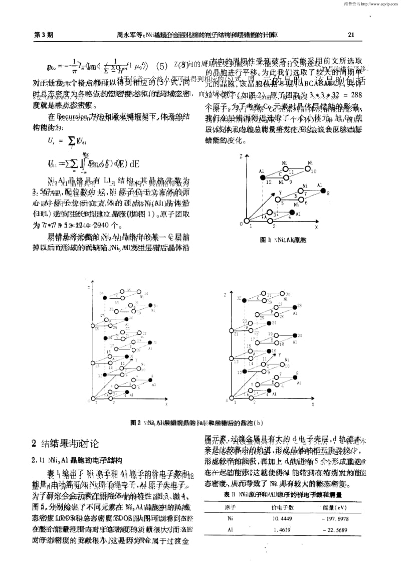 Ni基超合金强化相的电子结构和层错能的计算.docx_第2页