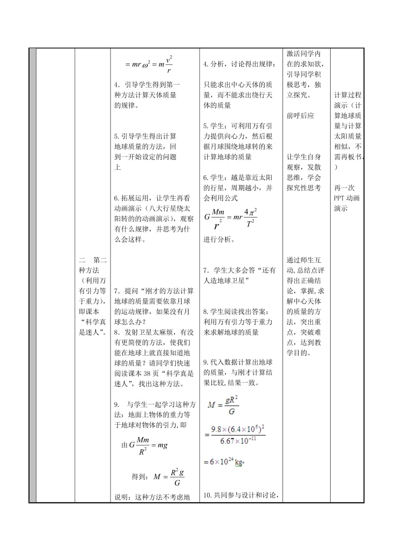 万有引力理论的成就教学设计.doc_第3页