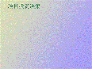 项目投资决策 实验.ppt