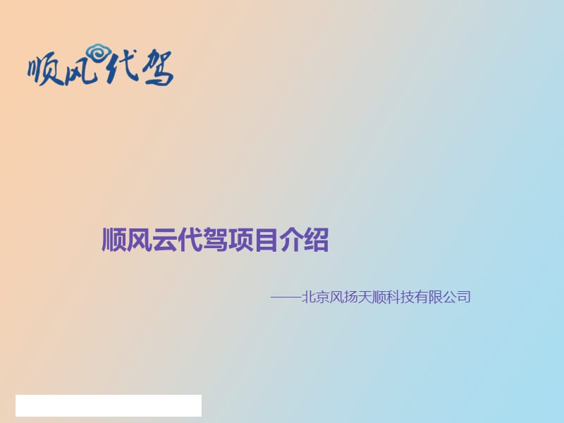 顺风代驾项目介绍.ppt_第1页