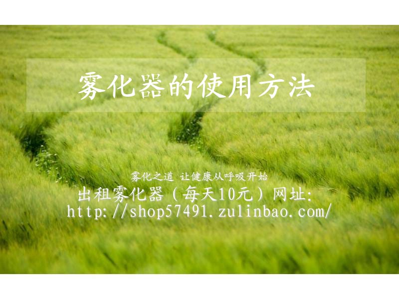 雾化器的使用方法PPT演示文稿.ppt_第1页