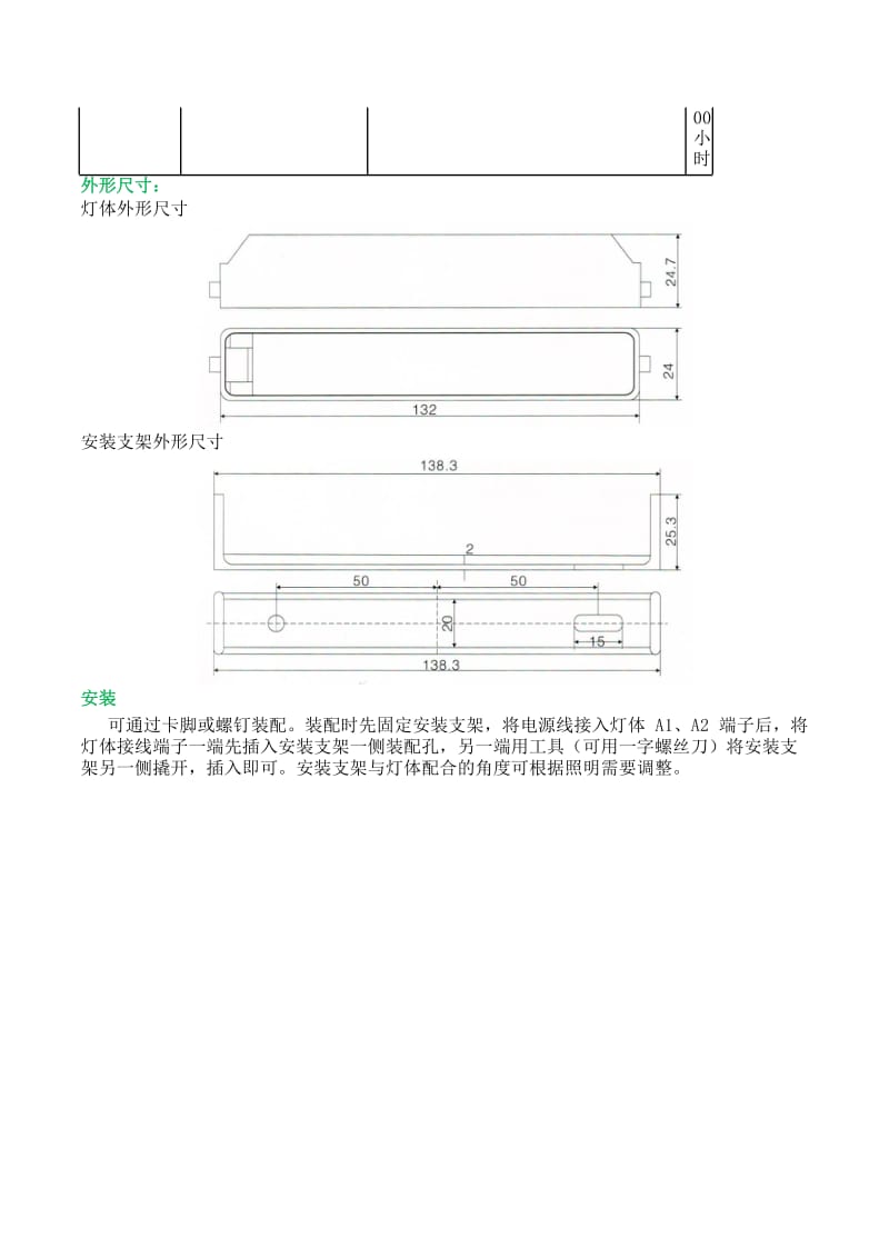 LED柜用仪表室照明灯使用说明书.docx_第2页