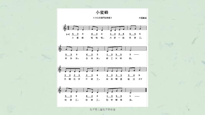 电子琴儿童电子琴曲谱课件.ppt_第3页