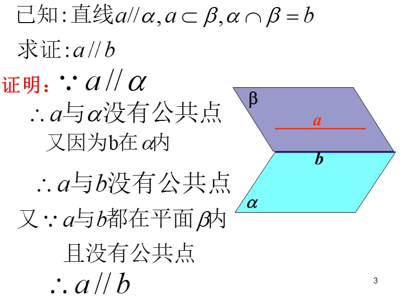 直线与平面平行的性质(修改).ppt_第3页