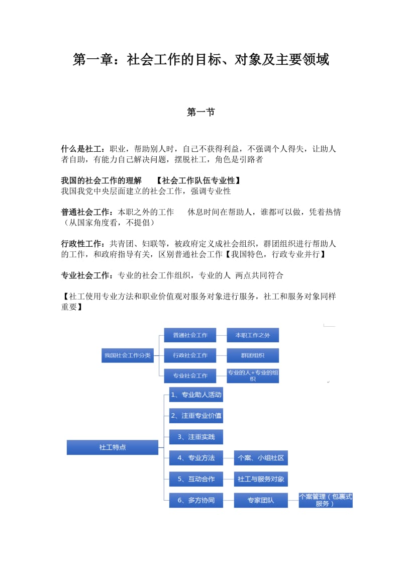 社会工作的目标 主要领域.docx_第1页