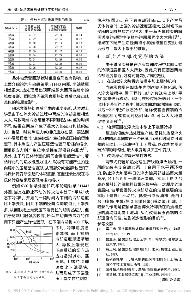 轴承套圈热处理锥度变形的探讨_杨健.pdf_第3页