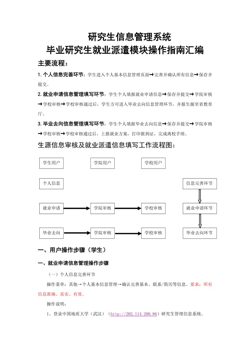 研究生信息管理系统就业派遣模块操作指南汇编.pdf_第1页