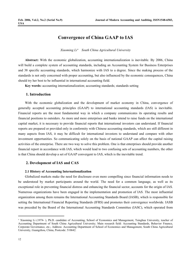 Convergence of China GAAP to IAS.doc_第1页