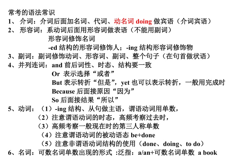 短文改错常考点总结.doc_第1页