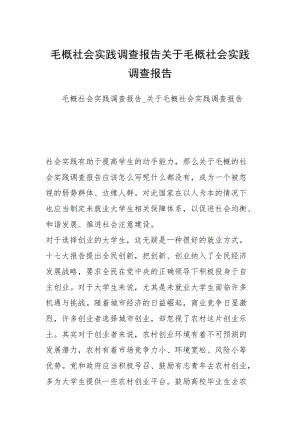 毛概社会实践调查报告关于毛概社会实践调查报告.docx