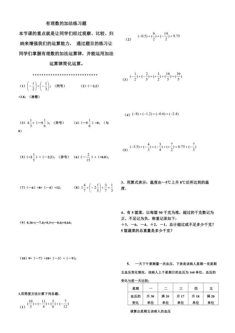 有理数的加法练习题.doc_第1页