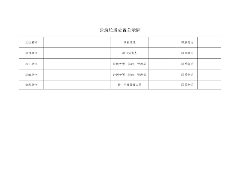 建筑垃圾处置责任公示牌 (1).doc_第1页