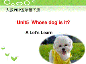 新pep五年级下册unit5whose dog is it A Let27s learn.ppt