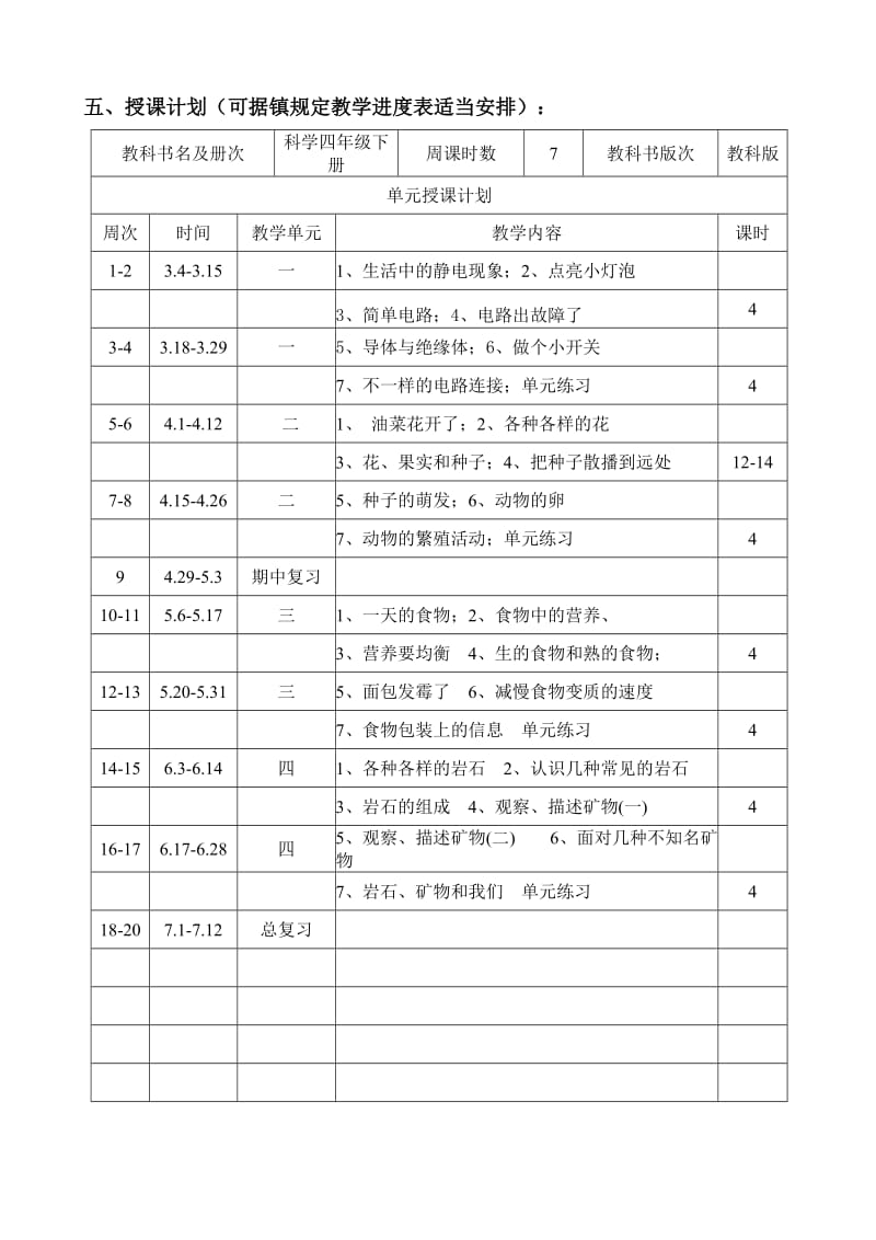 四年级下学期科学教学计划.doc_第3页