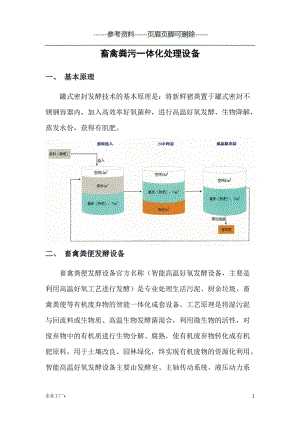 畜禽粪污一体化处理设备及研制企业[精制甲类].doc