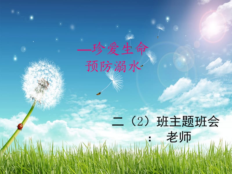 珍爱生命_预防溺水_二年级主题班会.ppt_第1页