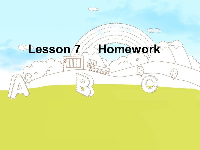 冀教版英语四年级上册lesson7 Homework.ppt_第1页