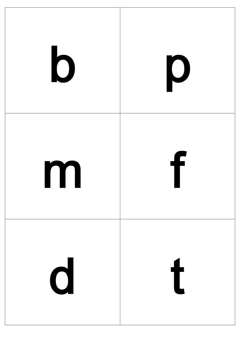 小学汉语拼音字母表卡片-word打印版[1].doc_第1页