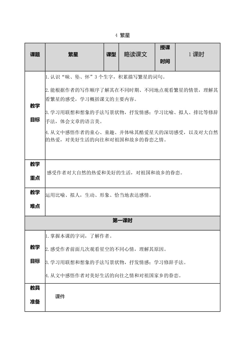 部编版四年级语文上册繁星教案教学设计.docx_第3页