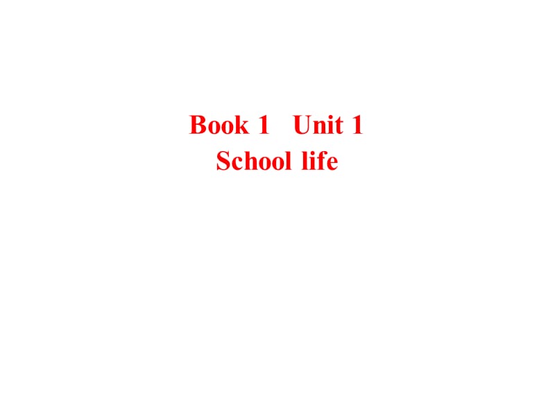 牛津英语模块一第一单元复习 M1U1 Book 1 Unit 1.ppt_第1页
