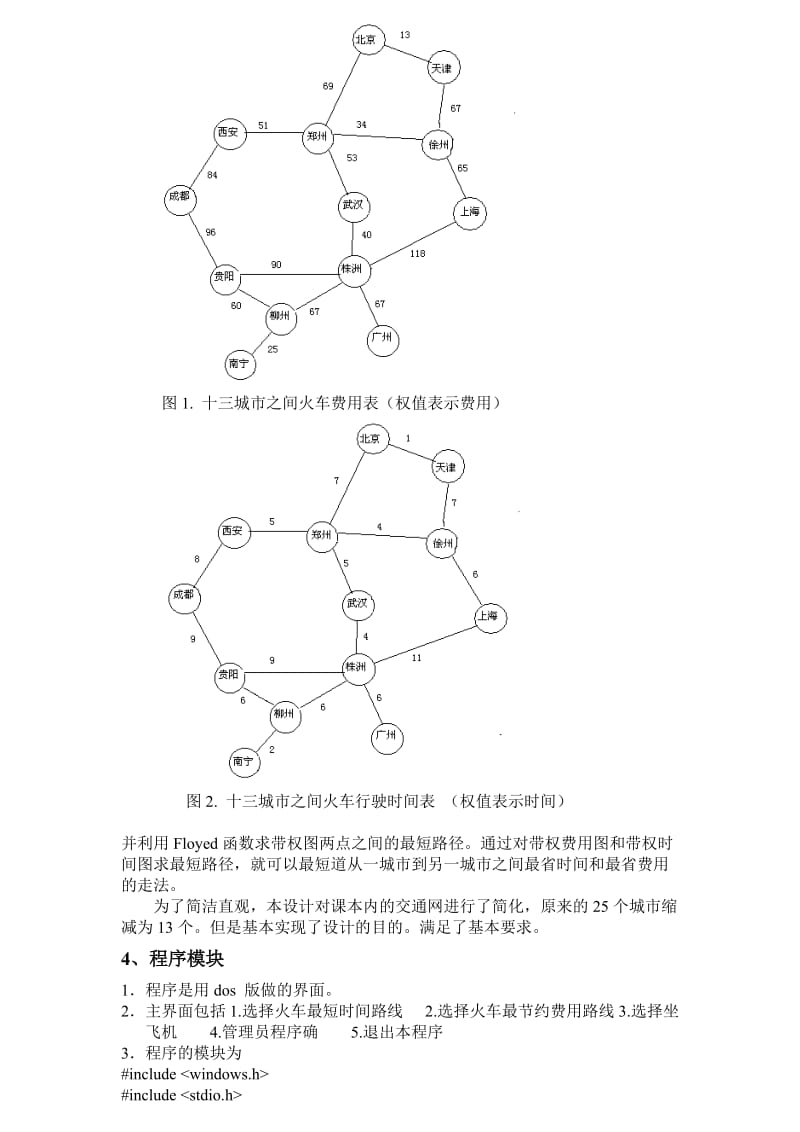 全国交通咨询模拟系统C实现课程设计报告.doc_第3页