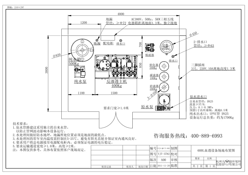 血液透析设备600L场地布置效果图.pdf_第1页