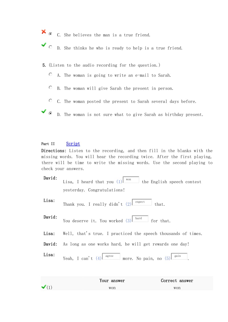 新视野大学英语视听说教程第一册(第二版)Unit 3 test.doc_第2页