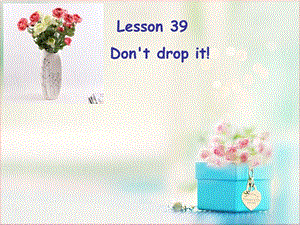 新概念英语lesson 39Don27t drop it !.ppt